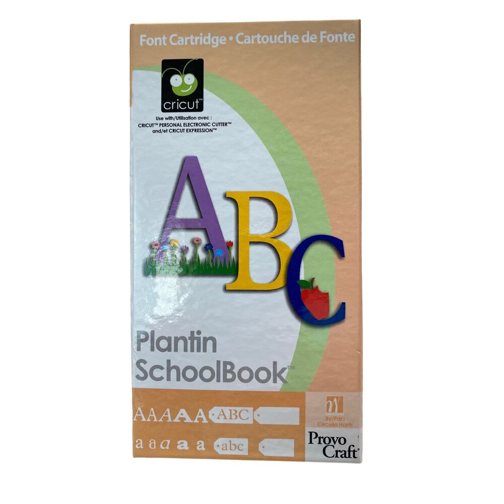 Cricut Font Cartridge Plantin Schoolbook Provo Craft